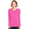 image:imageCherokee Long Sleeve Underscrub for Women Modern Classic fit Soft Crew Neck Knit Tee with 2Way Stretch  4881Shocking Pink