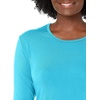 image:imageCherokee Long Sleeve Underscrub for Women Modern Classic fit Soft Crew Neck Knit Tee with 2Way Stretch  4881Turquoise