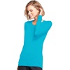 image:imageCherokee Long Sleeve Underscrub for Women Modern Classic fit Soft Crew Neck Knit Tee with 2Way Stretch  4881Turquoise