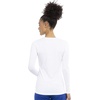 image:imageCherokee Long Sleeve Underscrub for Women Modern Classic fit Soft Crew Neck Knit Tee with 2Way Stretch  4881White