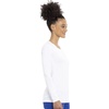 image:imageCherokee Long Sleeve Underscrub for Women Modern Classic fit Soft Crew Neck Knit Tee with 2Way Stretch  4881White