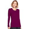 image:imageCherokee Long Sleeve Underscrub for Women Modern Classic fit Soft Crew Neck Knit Tee with 2Way Stretch  4881Wine