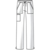 image:imageCherokee Scrub Pant for Women Mid Rise Straight Leg Drawstring Bottom with 5 Pockets Soft Stretchy amp Durable Fabric  WW160White