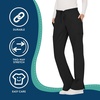 image:imageCherokee Scrubs for Women Mid Rise Moderate Flare Drawstring Pant with 5 Pockets Ultra Soft amp Breathable Fabric  WW120Black