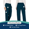 image:imageCherokee Scrubs for Women Mid Rise Moderate Flare Drawstring Pant with 5 Pockets Ultra Soft amp Breathable Fabric  WW120Caribbean Blue