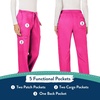 image:imageCherokee Scrubs for Women Mid Rise Moderate Flare Drawstring Pant with 5 Pockets Ultra Soft amp Breathable Fabric  WW120Electric Pink