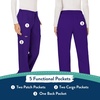 image:imageCherokee Scrubs for Women Mid Rise Moderate Flare Drawstring Pant with 5 Pockets Ultra Soft amp Breathable Fabric  WW120Grape