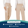image:imageCherokee Scrubs for Women Mid Rise Moderate Flare Drawstring Pant with 5 Pockets Ultra Soft amp Breathable Fabric  WW120Khaki