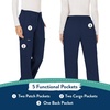 image:imageCherokee Scrubs for Women Mid Rise Moderate Flare Drawstring Pant with 5 Pockets Ultra Soft amp Breathable Fabric  WW120Navy