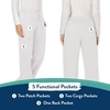 image:imageCherokee Scrubs for Women Mid Rise Moderate Flare Drawstring Pant with 5 Pockets Ultra Soft amp Breathable Fabric  WW120White