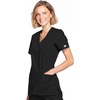 image:imageCherokee WW Originals Scrubs for Women Mock Wrap Nursing Scrub TopBlack