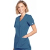 image:imageCherokee WW Originals Scrubs for Women Mock Wrap Nursing Scrub TopCaribbean Blue