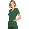 image:imageCherokee WW Originals Scrubs for Women Mock Wrap Nursing Scrub TopHunter Green