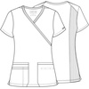 image:imageCherokee WW Originals Scrubs for Women Mock Wrap Nursing Scrub TopPewter