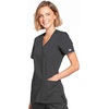image:imageCherokee WW Originals Scrubs for Women Mock Wrap Nursing Scrub TopPewter