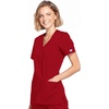 image:imageCherokee WW Originals Scrubs for Women Mock Wrap Nursing Scrub TopRed