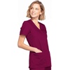 image:imageCherokee WW Originals Scrubs for Women Mock Wrap Nursing Scrub TopWine