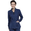 image:imageCherokee Revolution Scrub Jacket for Women Zip Front StretchNavy