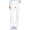 image:imageCherokee Scrub Pant for Women Mid Rise Straight Leg Drawstring Bottom with 5 Pockets Soft Stretchy amp Durable Fabric  WW160White