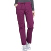image:imageCherokee Scrub Pant for Women Mid Rise Straight Leg Drawstring Bottom with 5 Pockets Soft Stretchy amp Durable Fabric  WW160Wine