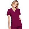 image:imageCherokee WW Originals Scrubs for Women Mock Wrap Nursing Scrub TopWine
