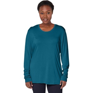 image:imageCherokee Long Sleeve Underscrub for Women Modern Classic fit Soft Crew Neck Knit Tee with 2Way Stretch  4881Caribbean Blue