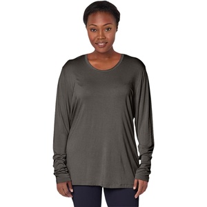 image:imageCherokee Long Sleeve Underscrub for Women Modern Classic fit Soft Crew Neck Knit Tee with 2Way Stretch  4881Pewter