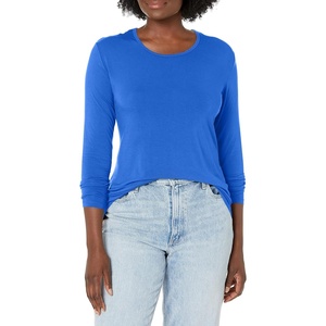image:imageCherokee Long Sleeve Underscrub for Women Modern Classic fit Soft Crew Neck Knit Tee with 2Way Stretch  4881Royal