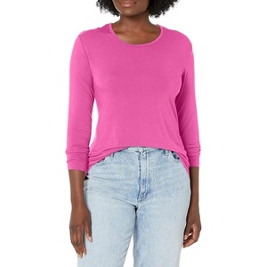 image:imageCherokee Long Sleeve Underscrub for Women Modern Classic fit Soft Crew Neck Knit Tee with 2Way Stretch  4881Shocking Pink