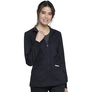 image:imageCherokee Revolution Scrub Jacket for Women Zip Front StretchBlack