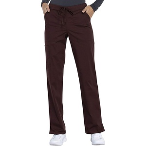 image:imageCherokee Scrub Pant for Women Mid Rise Straight Leg Drawstring Bottom with 5 Pockets Soft Stretchy amp Durable Fabric  WW160Espresso
