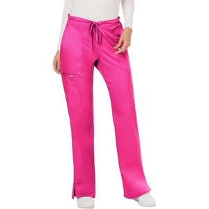 image:imageCherokee Scrubs for Women Mid Rise Moderate Flare Drawstring Pant with 5 Pockets Ultra Soft amp Breathable Fabric  WW120Electric Pink