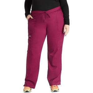 image:imageCherokee Scrubs for Women Mid Rise Moderate Flare Drawstring Pant with 5 Pockets Ultra Soft amp Breathable Fabric  WW120Wine
