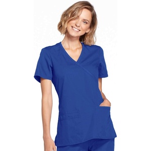 image:imageCherokee WW Originals Scrubs for Women Mock Wrap Nursing Scrub TopRoyal