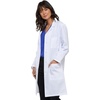 image:imageCherokee Unisex Lab Coat White Traditional Fit Long White Lab Coat with 3 Pockets for Men or Women 1346White