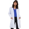 image:imageCherokee Unisex Lab Coat White Traditional Fit Long White Lab Coat with 3 Pockets for Men or Women 1346White