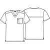 image:imageCherokee Genuine Prints Scrub Tops for Men VNeck Print Chest PocketGone Fishin