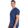 image:imageCherokee Genuine Prints Scrub Tops for Men VNeck Print Chest PocketGone Fishin