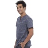 image:imageCherokee Genuine Prints Scrub Tops for Men VNeck Print Chest PocketRawrsome
