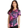 image:imageCherokee Genuine Scrubs for Women VNeck Printed Scrub Top 3 PocketsBrilliant Botanicals