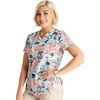 image:imageCherokee Genuine Scrubs for Women VNeck Printed Scrub Top 3 PocketsCare for the Cause
