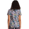image:imageCherokee Genuine Scrubs for Women VNeck Printed Scrub Top 3 PocketsGiraffic Jam