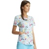 image:imageCherokee Genuine Scrubs for Women VNeck Printed Scrub Top 3 PocketsGo With the Float