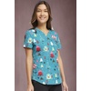 image:imageCherokee Genuine Scrubs for Women VNeck Printed Scrub Top 3 PocketsHappy Holidogs