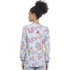 image:imageCherokee Printed Women Warm Up Scrub Jacket with 2 PocketsFriendly Flowers