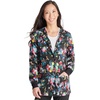 image:imageCherokee Printed Women Warm Up Scrub Jacket with 2 PocketsHopeful Bouquets