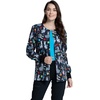 image:imageCherokee Printed Women Warm Up Scrub Jacket with 2 PocketsLlama Love