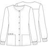 image:imageCherokee Printed Women Warm Up Scrub Jacket with 2 PocketsMerry Whatever