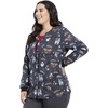 image:imageCherokee Printed Women Warm Up Scrub Jacket with 2 PocketsMerry Whatever