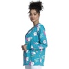 image:imageCherokee Printed Women Warm Up Scrub Jacket with 2 PocketsMy Main Squeeze